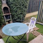 Amelie les bains, location Derveau, cour