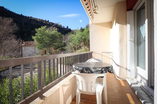 Balcon de l'appartement N°201 de Ladeuille Hebergemet à Amélie les bains