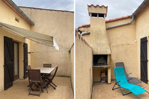 T3 renove, terrasse barbecue dans un gîte a Amelie-les-Bains, loue par Michel Guitard