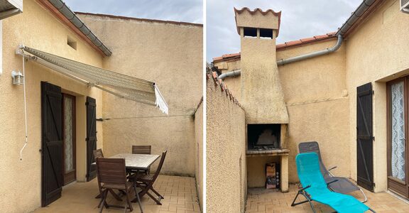T3 renove, terrasse barbecue dans un gîte a Amelie-les-Bains, loue par Michel Guitard